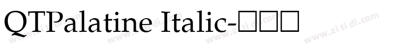 QTPalatine Italic字体转换